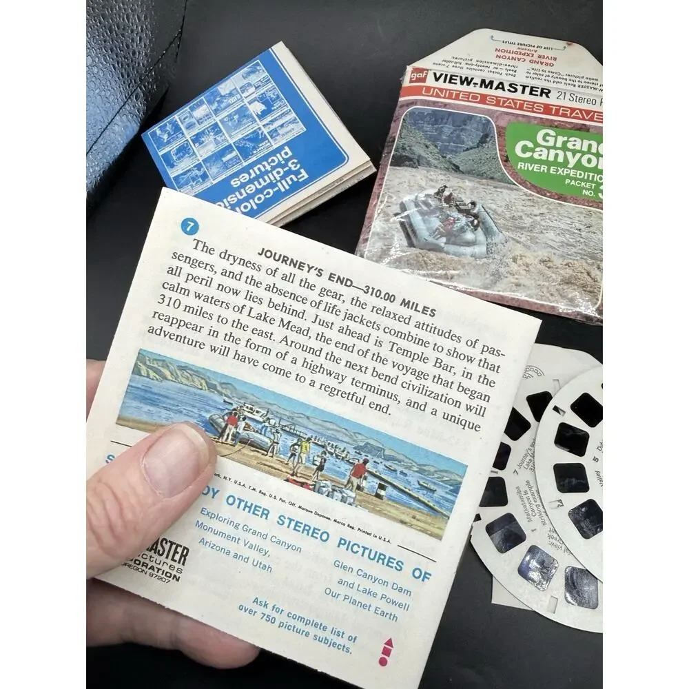 Grand Canyon River Expedition Arizona 3d View-Master 3 Reel Packet Complete Set